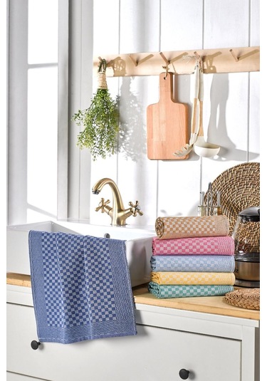 6 Lı Set Buldan Mutfak Kurulama Bezi, Peçete, El Bezi 40x60 Karma