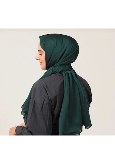 Gesshop Kadın Abiye Janjan Şal Koyu Yeşil