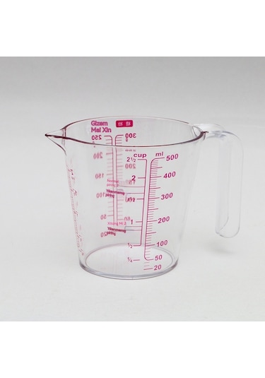 Mutfak Ev Pişirme Araçları Ps Reçine Ölçüm Kabı Plastik Sayaç Saplı 250 Ml500ml 500 Mı Şeffaf