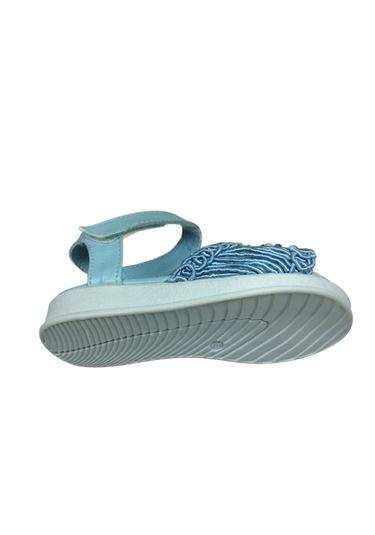 Ortopedikal 1506 Plm Kız Çocuk Sandalet Mavi Dantelli Triko Mavi