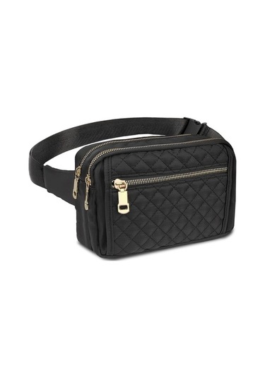 Kadınlar İçin Fanny Paketleri, Moda Crossbody Kemer Çantaları Teen Girls İçin Bel Paketi, Seyahat Yürüyüş Bisikleti İçin Bum Kalça Çantası, Herhangi Bir Telefon Taşıma, Cüzdan Siyah Siyah Siyah