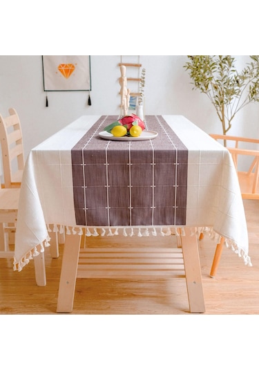 Ximistore9 Bohem Tarzı Mor Kare Mutfak Masa Örtüsü, Su Geçirmez Ve Kırışmaz, 55 X 55 İnç Mor