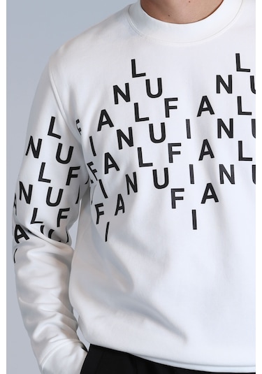 Lufian Rose Erkek Sweatshirt Kırık Beyaz Kırık Beyaz 112030159100510 Kırık Beyaz