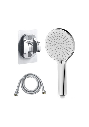 Yifomall 5 Modlu Yüksek Basınçlı Duş Başkanı, 116 Temizlenebilir Nozzle, 4.7 İnç Büyük Panel, Su Tasarruflu, 1.5m Hortum Ve Delmezsiz Tutucu İle Krom