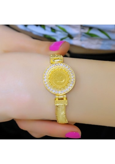 Çeyrekli Balıksırtı Bileklik Sarı Altın