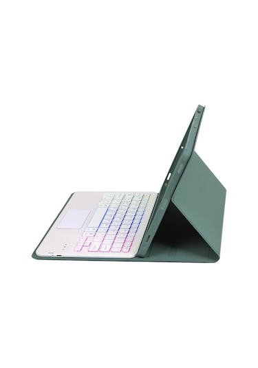 Samsung Uyumlu Galaxy Tab S9 Dokunmatik Arka Işık Bluetooth Klavye Deri Tablet Kılıfı Kalem Tutuculu