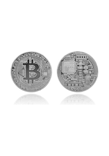 Emir Collection Bitcoin Hatıra Gümüş Kaplama Madeni Para Çil
