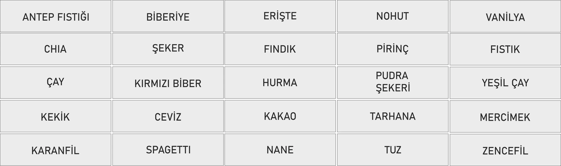 Kişiye Özel Baharat Kuruyemiş Kavanoz Etiket Sticker 25 Adet 9x2 cm Makasla Kesime Uygun