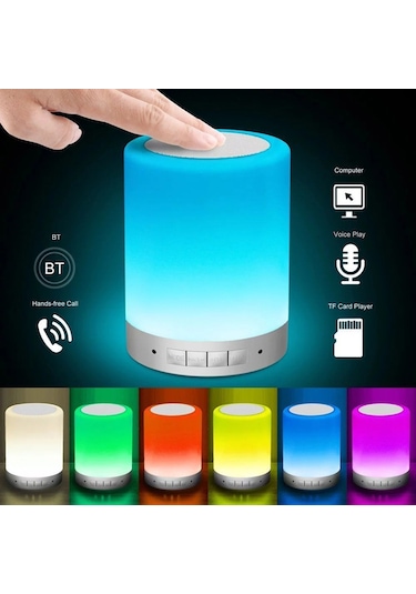 Teltree Cl-671 Multifonksiyonel Bt Hoparlör Işıklı Lambası - Led Gece Lambası, Usb/tf Kart Desteği, Taşınabilir Müzik Hoparlörü