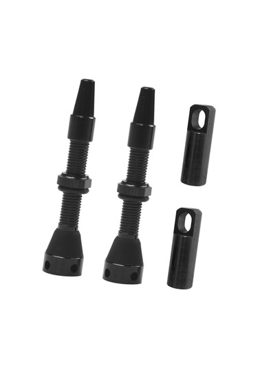 Qingmipy Cnc Alüminyum Presta Valf Sapı, Hava Tutturucu O-ring Ve Kilitleme Somunu, 40mm Siyah, 2 Adet + Ayırıcı Aracı