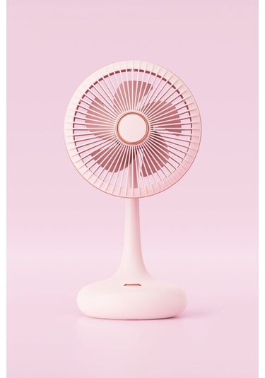 Taşınabilir Usb Şarjlı 3 Kademeli Masaüstü Dönebilen Fan Vantilatör Soğutucu Ys2531 Pembe