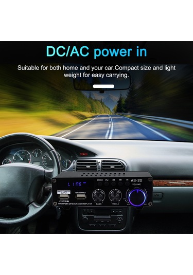 Padalink 12v Bluetooth Oto Ve Ev Amplifikatörü - 30w+30w Güç, Alüminyum Gövde, 20-20khz Frekans Aralığı, Avrupa Şarj Aleti Siyah