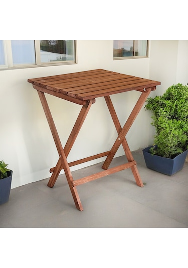 Weblonya Ahşap Bahçe Masası Katlanır Balkon Masası 2205