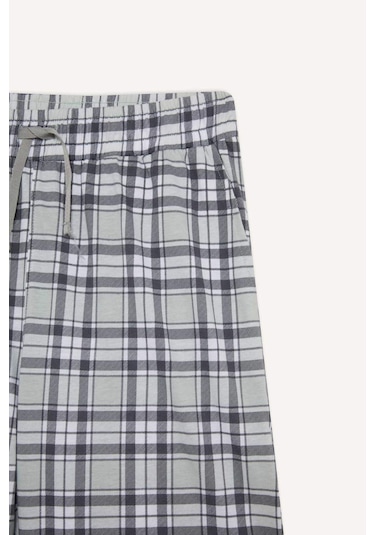 Defacto Regular Fit Kareli Kısa Kollu 2li Takım E7185ax25hsgr210 Gri