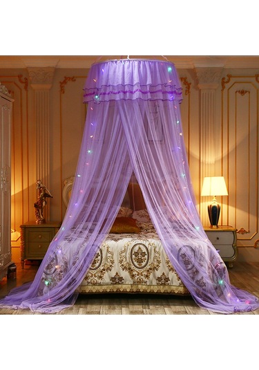 Springsun Prenses Kubbeli Tül, Kurulum Gerektirmeyen, Yataklı Yurt Odaları İçin Üst Ve Alt Ranza Sineklik, Pembe Renk 60-150 Cm