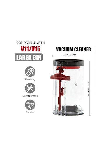 Motion003 Hepa Filtreli V11 V15 Sv14 Sv22 Supurgeler İcin Uygun 345g Plastik Yedek Toz Kovasi