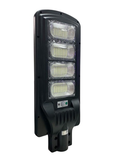 Hightek 300w Solar Sokak Lambası Hareket Sensörlü- Kumandalı Siyah
