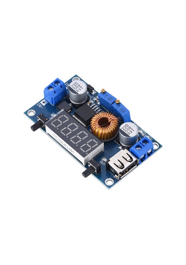 Lemestar Kristal Kasa İle 5a Sabit Gerilim Akım Düşürme Modülü, Voltaj-akım-güç Gösterici, Usb Arayüzü, 75w, Aşırı Akım Korumalı