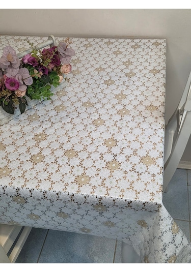 Ithal Pvc Muşamba - Desenli Silinebilir Masa Örtüsü 07nl62 Kahverengi
