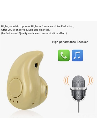 Mufunye S530 Mini İki Nesil Bluetooth 4.1 Kulaklık - Mikrofonlu Ellerden Çıkar, 3 Lü, Sarı, 10m Menzil, Hafif Ve Konforlu S530