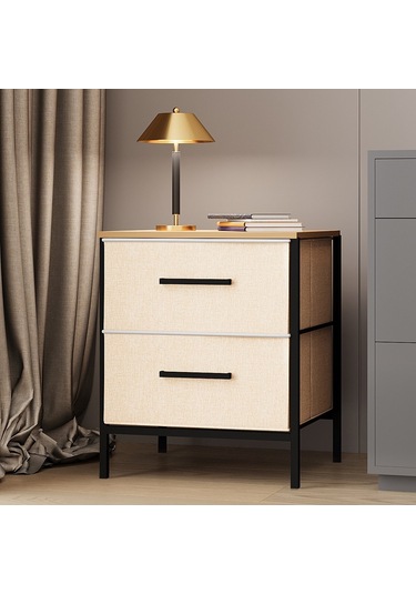 2 Çekmeceli Çok Amaçlı Dolap Komodin Sehpa Çam 1589