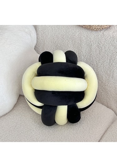 Tek Renkli Yastık, Üçlü İp Kristal Tüylü 35cm-28 Ekru