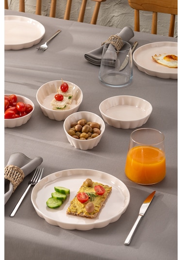 Emsan Cozy 14 Parça 6 Kişilik Kahvaltı Takımı Pembe Pembe