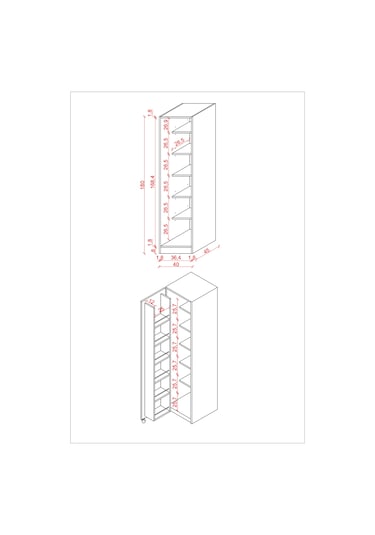 Asra Trend Çok Amaçlı Kiler Dolabı MK-19 %100 MDF Erzak Organizer Dolabı Sonoma