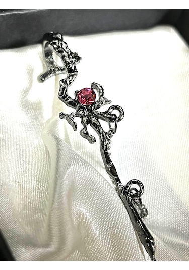 Dükkan Design Gotik Elf Küpe Antrasit
