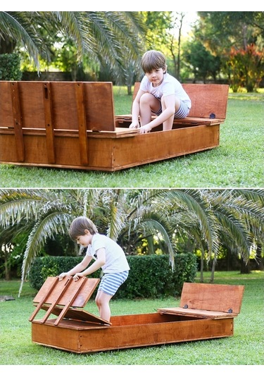 MANDU Ahşap Çocuk Kum Havuzu
