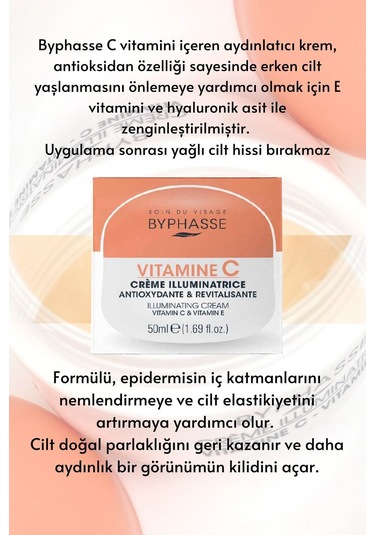 Byphasse Vitamin-C Skin Booster Aydınlatıcı Cilt Bakım Kremi 50 ML