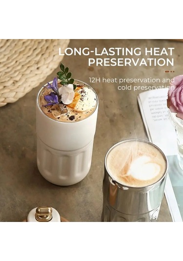 450 Ml Paslanmaz Çelik Spor Su Şişesi Termos Led Sıcaklık Göstergeli Termos Çok Renkli