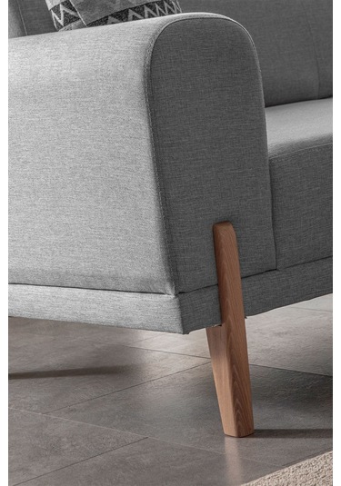 Mocha Sırt Mekanizmalı Köşe Koltuk Takımı Gri