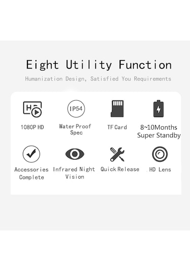 Pr1000 36mp 1080p Gündüz Gece Fotoğraf Videosu Kamera Çekme Siyah