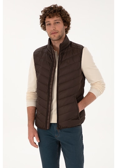 U.s. Polo Assn. Erkek Koyu Kahverengi Yelek Dokuma 50310045-vr084 Koyu Kahverengi