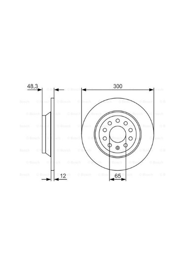Audi A3 30tdı 1.6 2018-2020 Bosch Arka Disk 5 Bijon 300 Mm 2 Adet