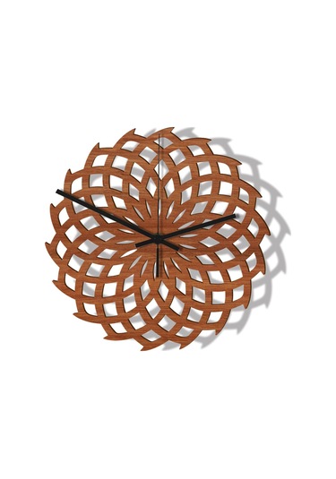 Homyl Duvar Asılı İzle Ahşap 3d Saati Oturma Odası Okul Otel Çiçek