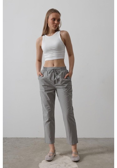 Modasize Pantolon - Gri Gri