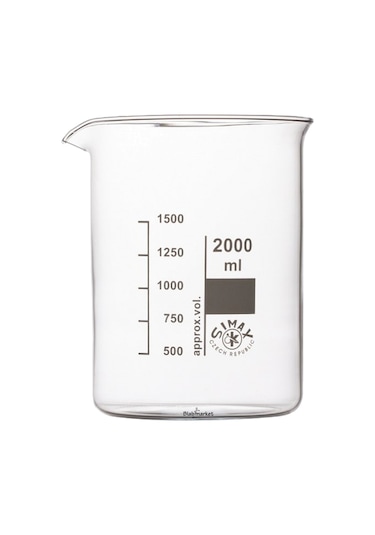 Simax Cam Beher 2000 ML Kısa Form Isıya Dayanıklı Beaker