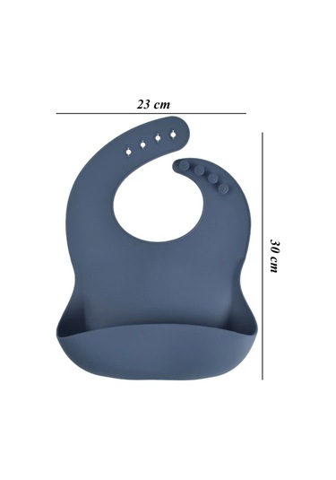 Jojobebek Silikon Beslenme Seti Vakumlu Silikon Mama Tabağı, Mama Kasesi, Önlük, Kaşık, Pipetli Bardak Lacivert