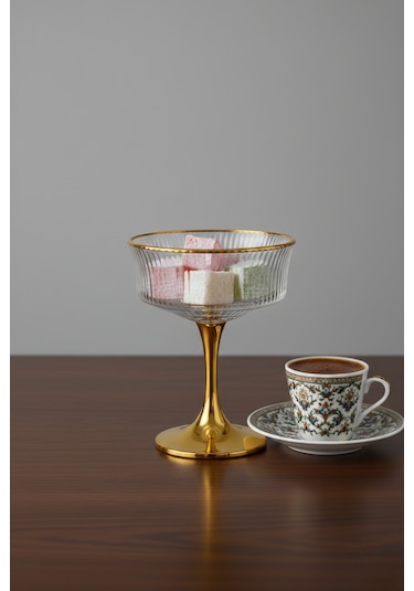 Line Metal Ayaklı Sunumluk 6 Lı Gold Altın