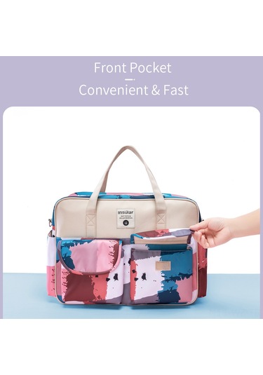 Wezone Taşınabilir Bebek Bezi Çantası - Çok Amaçlı, Modaya Uygun Ve Dayanıklı Seyahat Çantası Çok Renkli