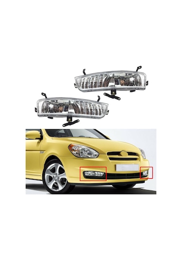 Hyundai Accent Era Sağ + Sol Ön Sis Lambası Takımı 2006--2011 N11.11548