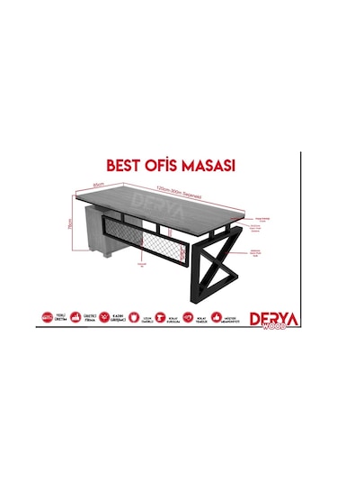 Best Doğal Ahşap Ofis Ve Çalışma Masası -çekmece Modüllü-200 85 76 Cm-açık Ceviz Açık Ceviz Best Doğal Ahşap Ofis Ve Çalışma Masası -çekmece Modüllü-200 85 76 Cm-açık Ceviz Açık Ceviz