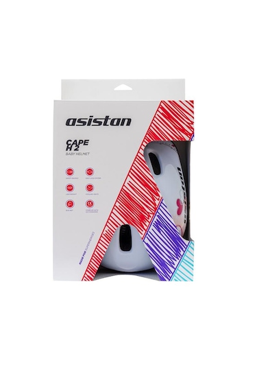 Asistan Cape H2 Çocuk Kaskı Beyaz Xxs Beden Beyaz - Pembe