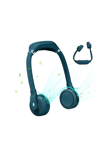 Taşınabilir Boyun Fanı Kanatsız Giyilebilir Soğutma Başlığı Fanı 360 Derece Dönebilen Boru 180 Derece B