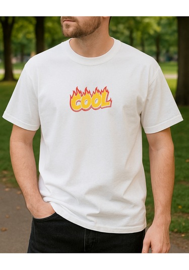 Hugo Boss Cool Baskılı T-shirt Beyaz