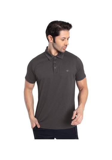 Crozwise Polo Yaka Erkek Antrasit Spor T-shirt - 7135-06 Antrasit