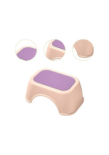 Flybuy Bosphorusboutique Tuvalet Suntek Sağlam Pembe Kaymaz Çocuk Adım Yt Tabure - Güvenli Ve Dayanıklı, Evde Kullanım İçin Uygun Pembe Çocuk Tuvalet Taburesi Pembe