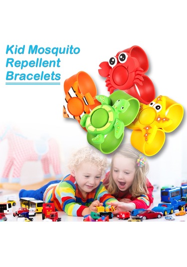 Xindoker Çocuklar İçin Silikon Kordonlu Doğal Yağlı Kovucu Bilezik - Dış Etkinliklerde Komik Desenli Uygun Beden Koru